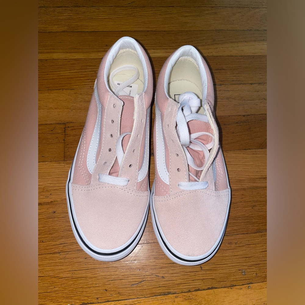 Light Pink Girls Old Skool Vans - Picture 1 of 5